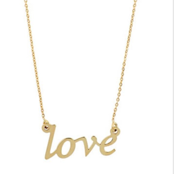 FINE JEWELLERY 10K Gold Plated Love Necklace - Picture 1 of 3